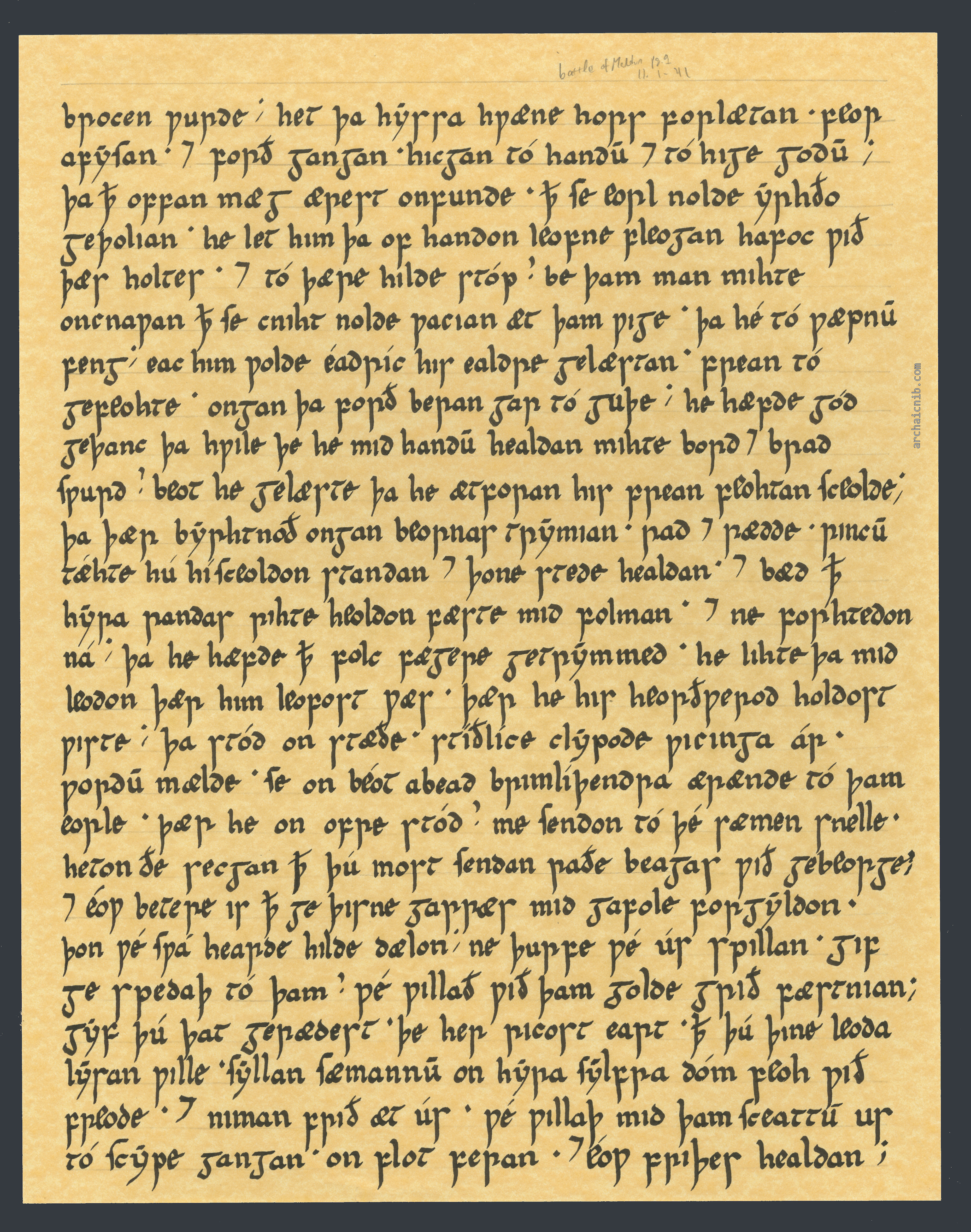 Insular Minuscule Manuscript