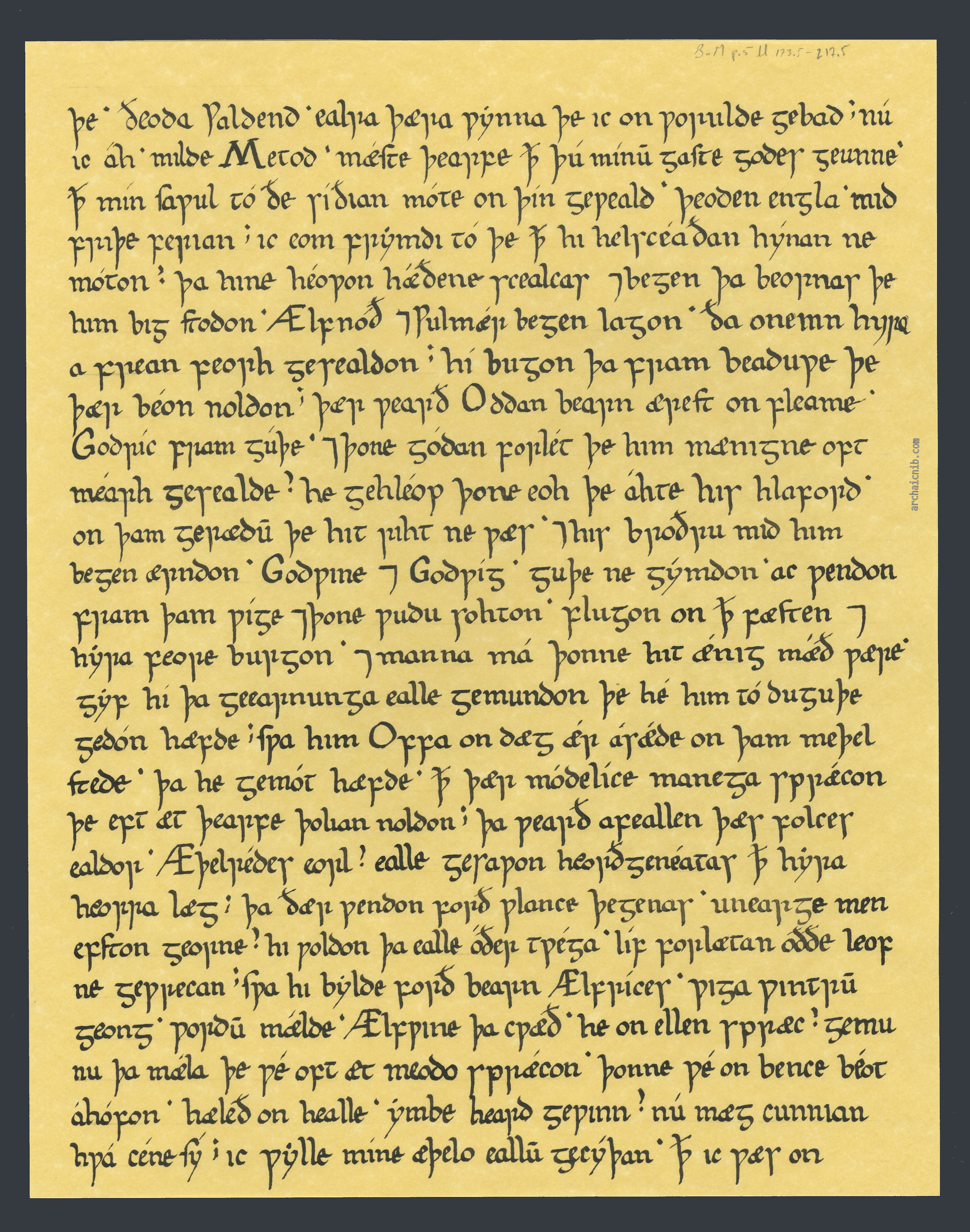 Insular Minuscule Manuscript