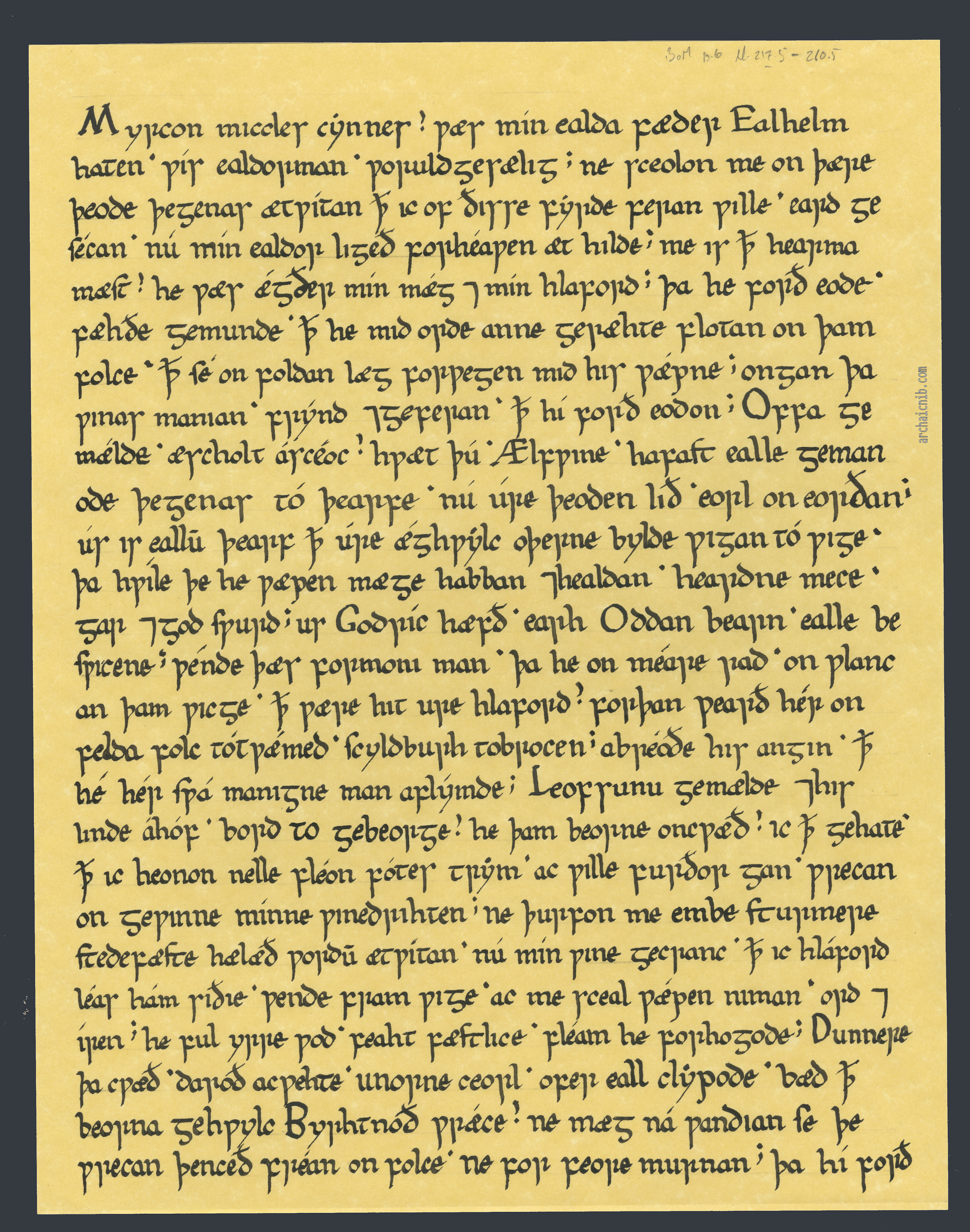 Insular Minuscule Manuscript