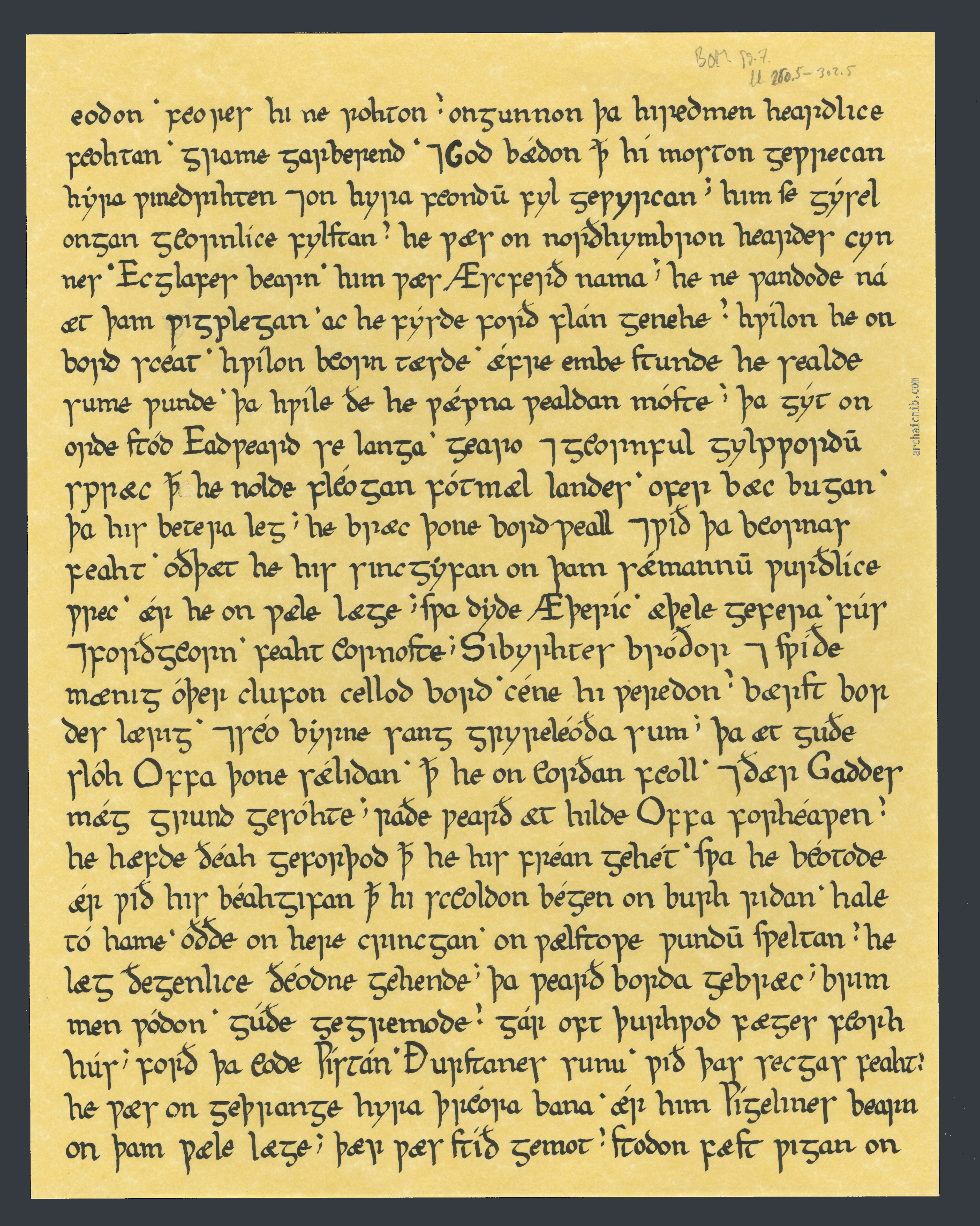 Insular Minuscule Manuscript