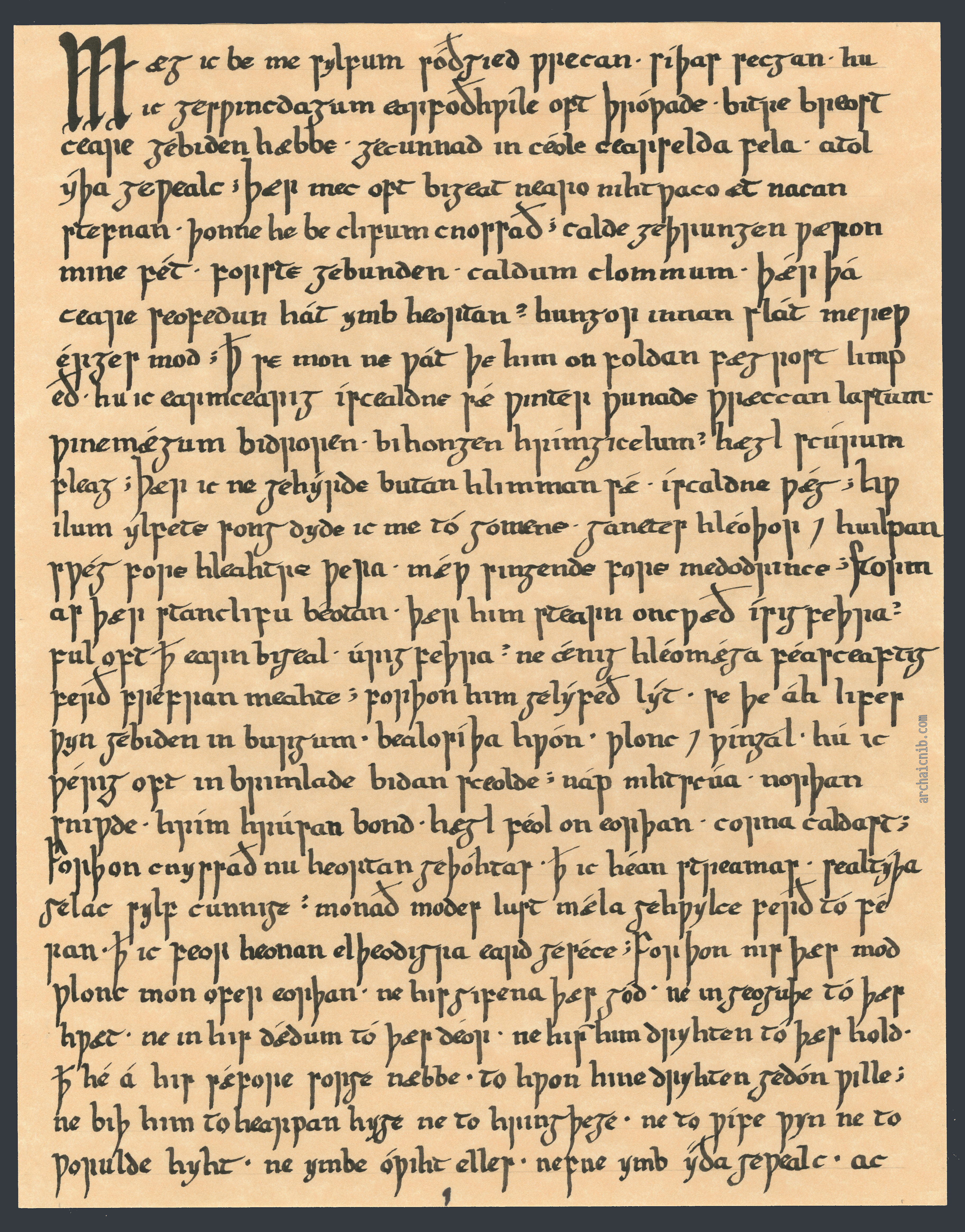 Insular Minuscule Manuscript