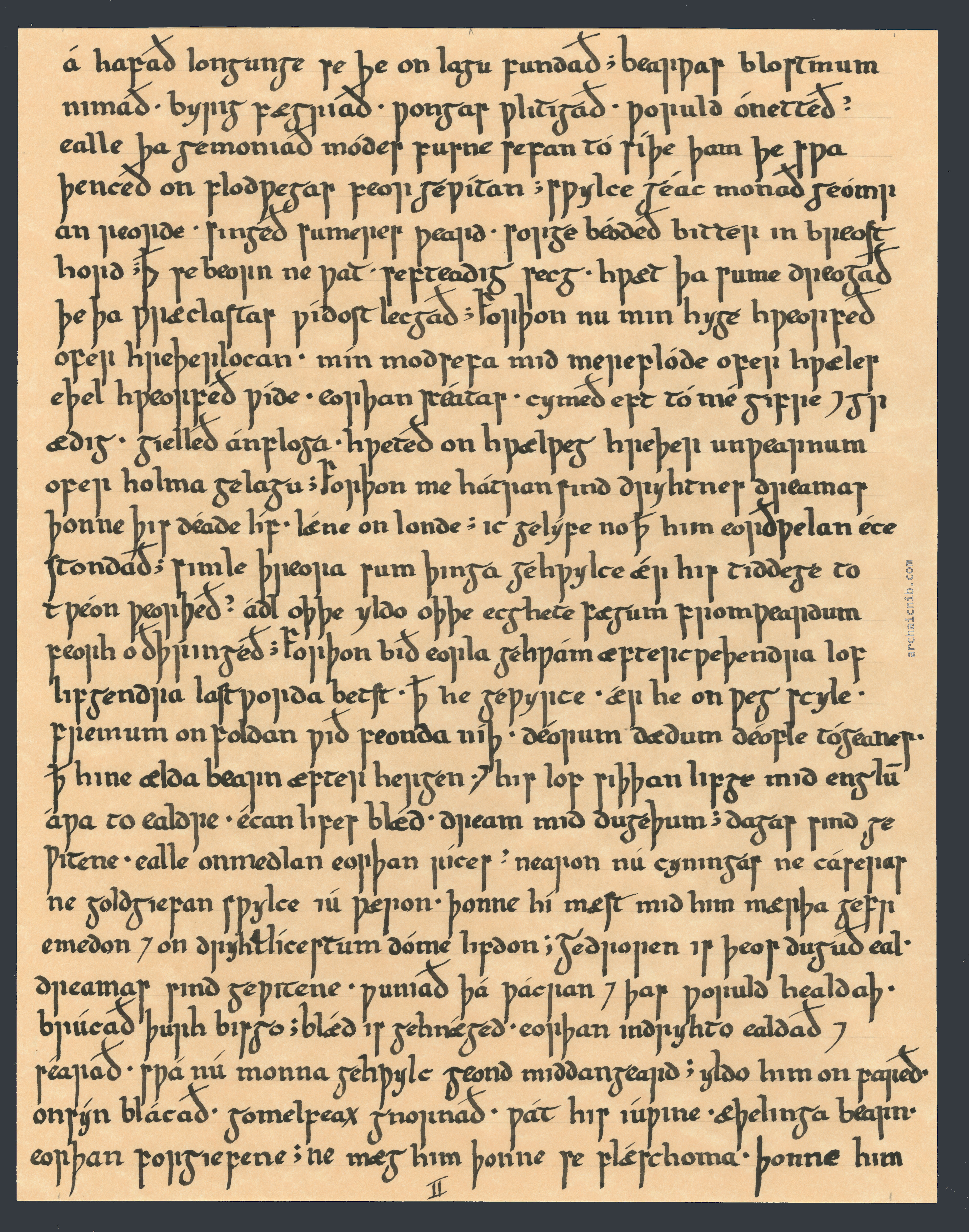 Insular Minuscule Manuscript