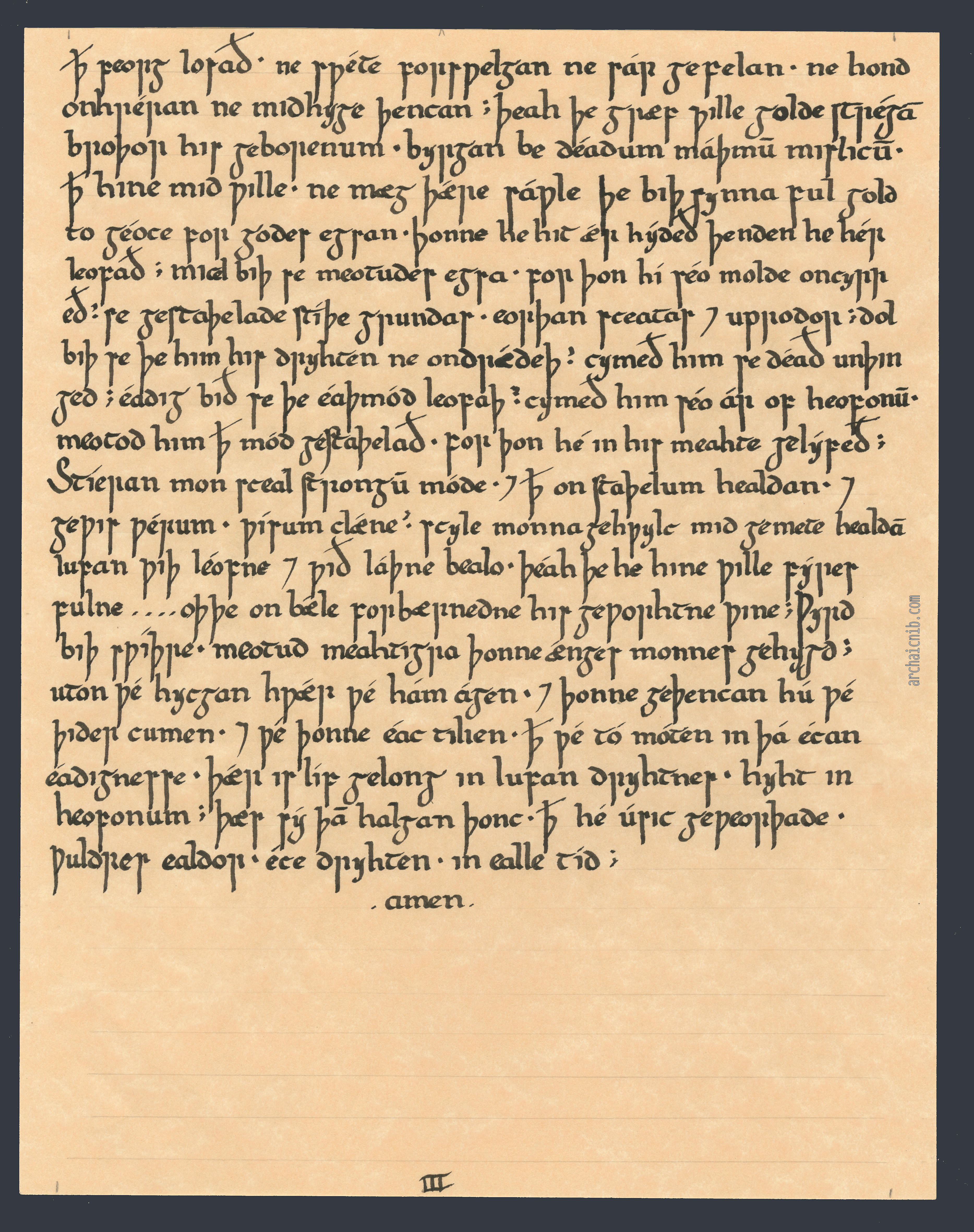 Insular Minuscule Manuscript