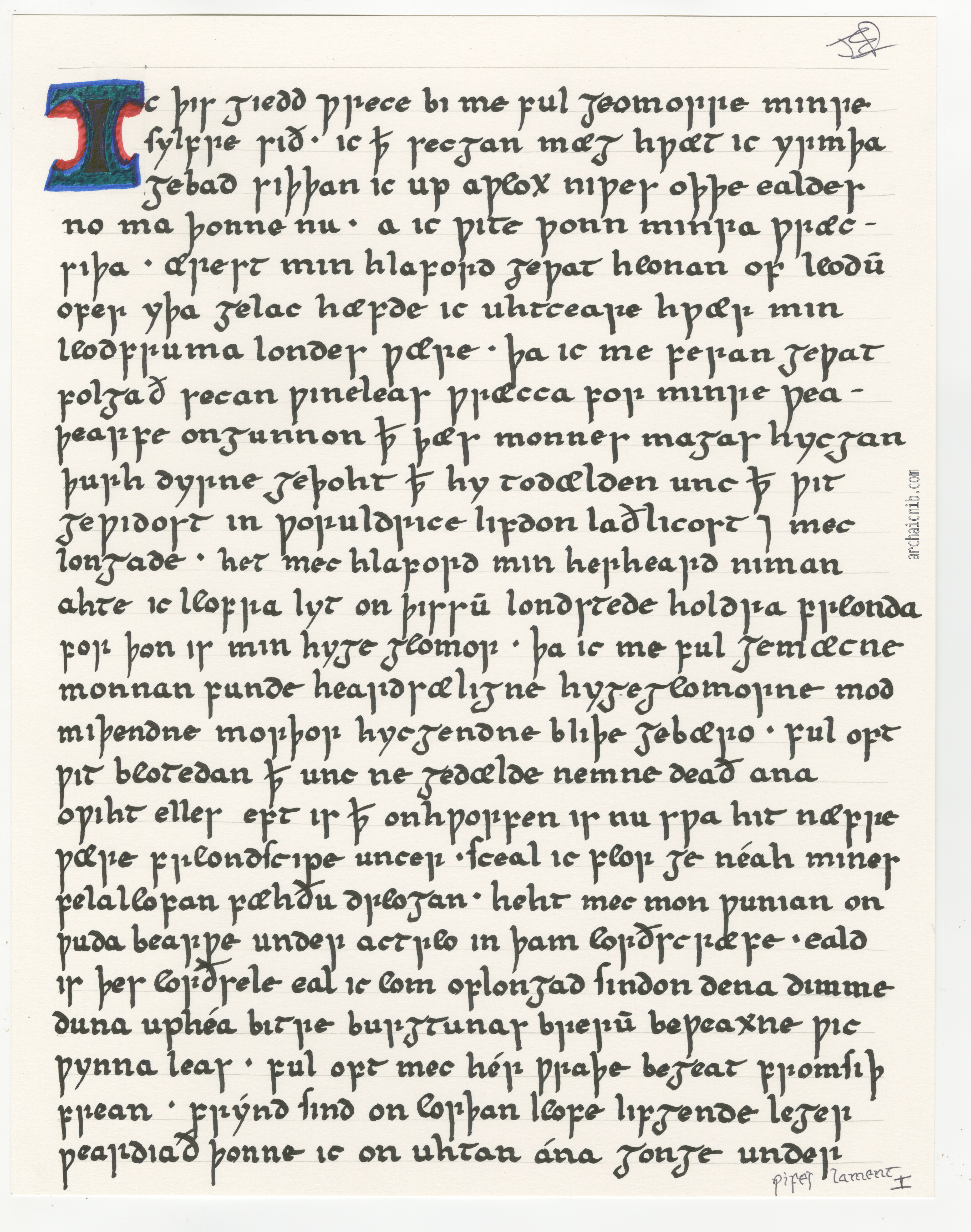 Insular Minuscule Manuscript